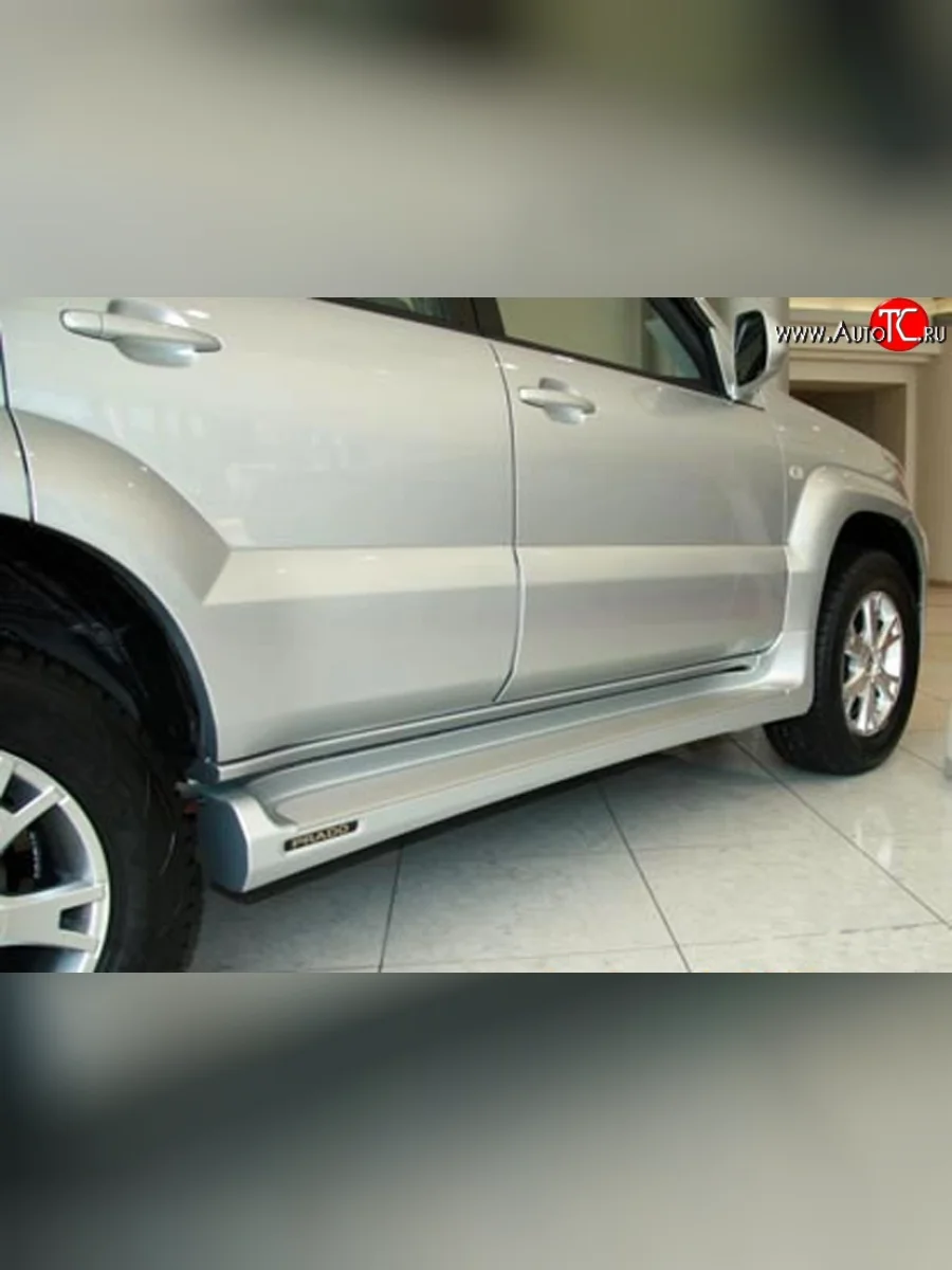 Пороги накладки Original Design Toyota Land Cruiser Prado J120 (2002-2009) (Неокрашенные)  в Воронеже Воронежской области