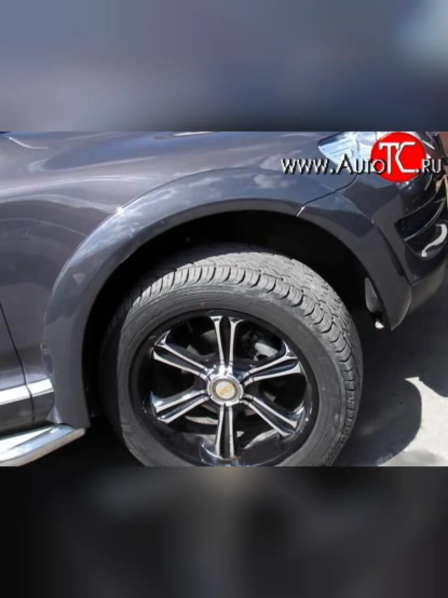 Комплект накладок на колёсные арки R-Line 7L Volkswagen Touareg 1 GP рестайлинг (2006-2010) (Неокрашенные)  в Перми Пермском крае