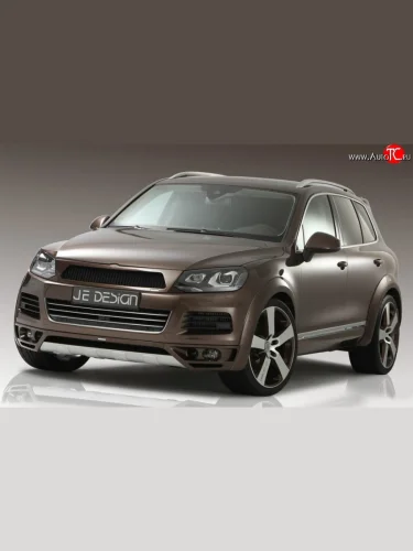 Накладка Je Design на передний бампер 7P Volkswagen Touareg 2 NF дорестайлинг (2010-2014)