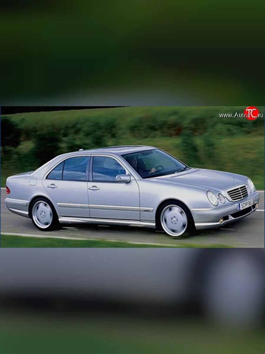 Пороги накладки AMG E55 Mercedes-Benz E-Class W210 дорестайлинг седан (1996-1999) (Неокрашенные)  в Перми Пермском крае