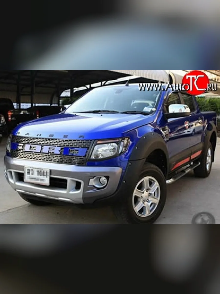 Комплект накладок на колёсные арки Bushwacker Ford Ranger DoubleCab дорестайлинг (2011-2016) (без крепежа, Неокрашенные)  в Самаре Самарской области