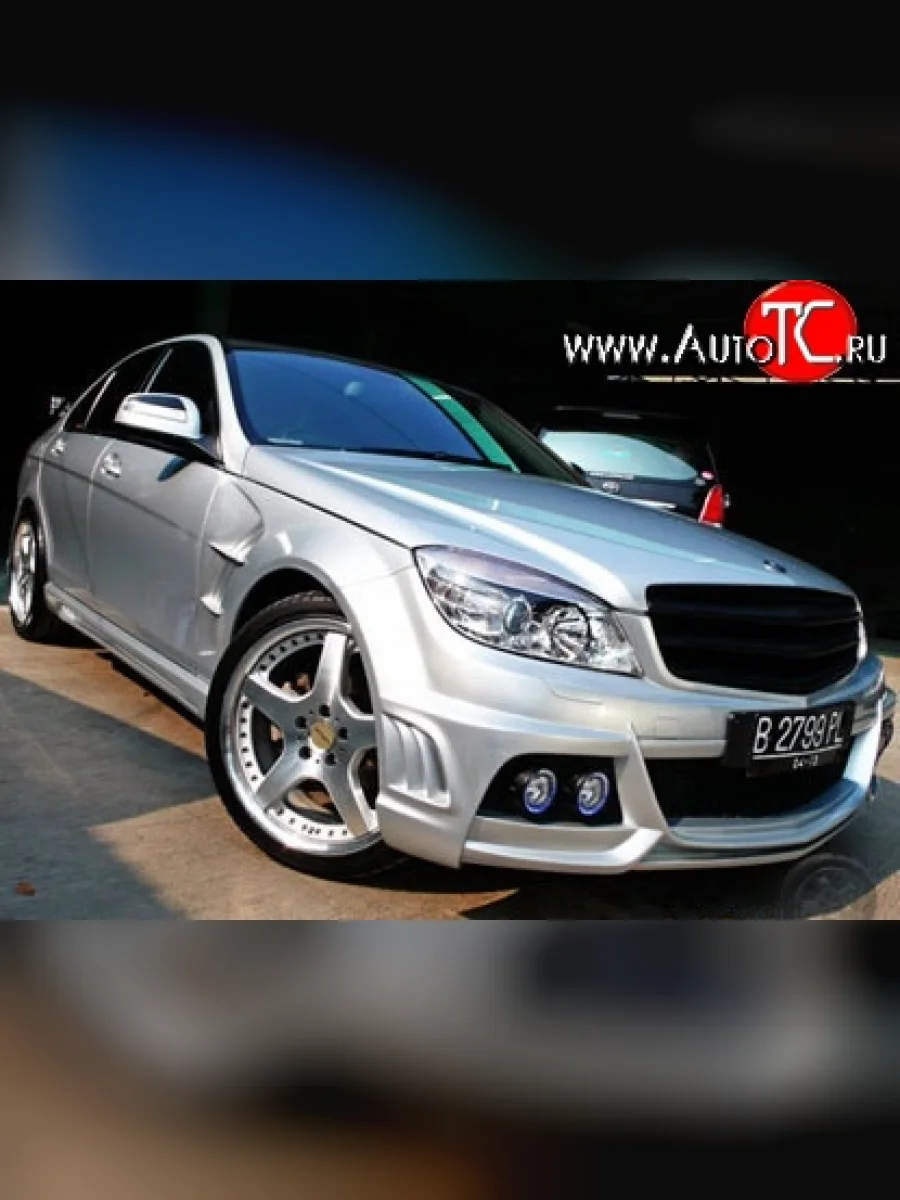 Передний бампер WALD Mercedes-Benz C-Class W204 дорестайлинг седан (2007-2011) (Неокрашенный)  в Перми Пермском крае