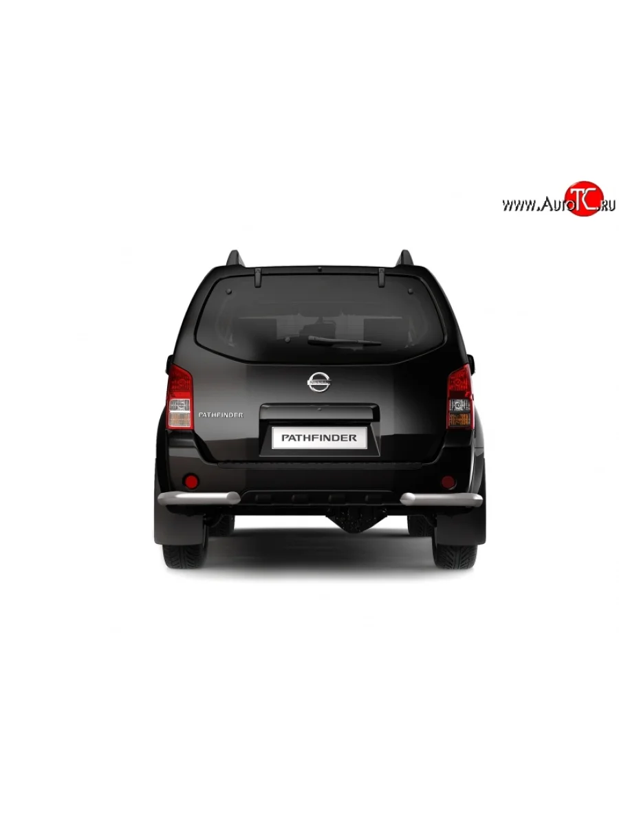 Защита заднего бампера из двух боковых уголков диаметром 63 мм Petroil Tuning Nissan Pathfinder R51 дорестайлинг (2004-2007)  в Самаре Самарской области