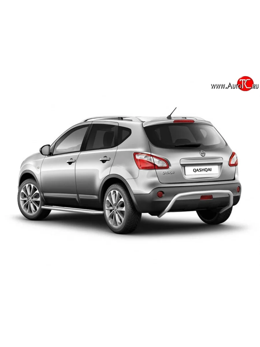 Защита заднего бампера из трубы диаметром 51 мм Petroil Tuning  Nissan Qashqai (2010-2013) 1 (Нержавеющая полированная сталь)  в Самаре Самарской области