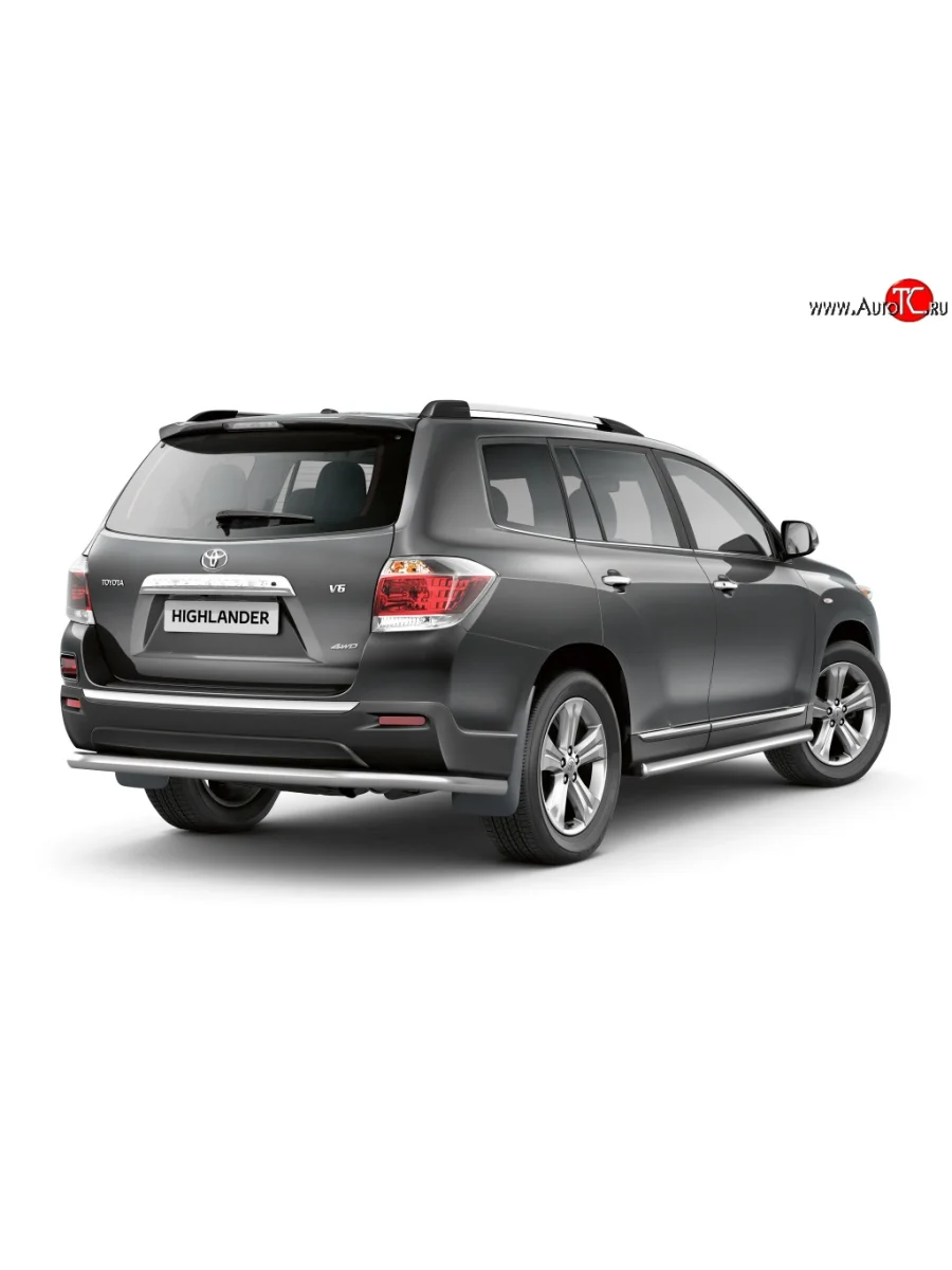 Защита заднего бампера Petroil Tuning 63 мм Toyota Highlander XU40 дорестайлинг (2007-2010)  в Перми Пермском крае