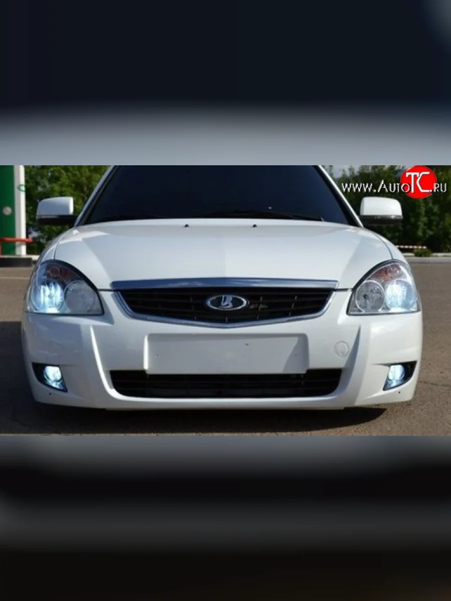 Передний бампер Стандартный Лада ВАЗ Приора 2172 хэтчбек дорестайлинг (2008-2014) (Без лючка, Окрашенный)  в Перми Пермском крае