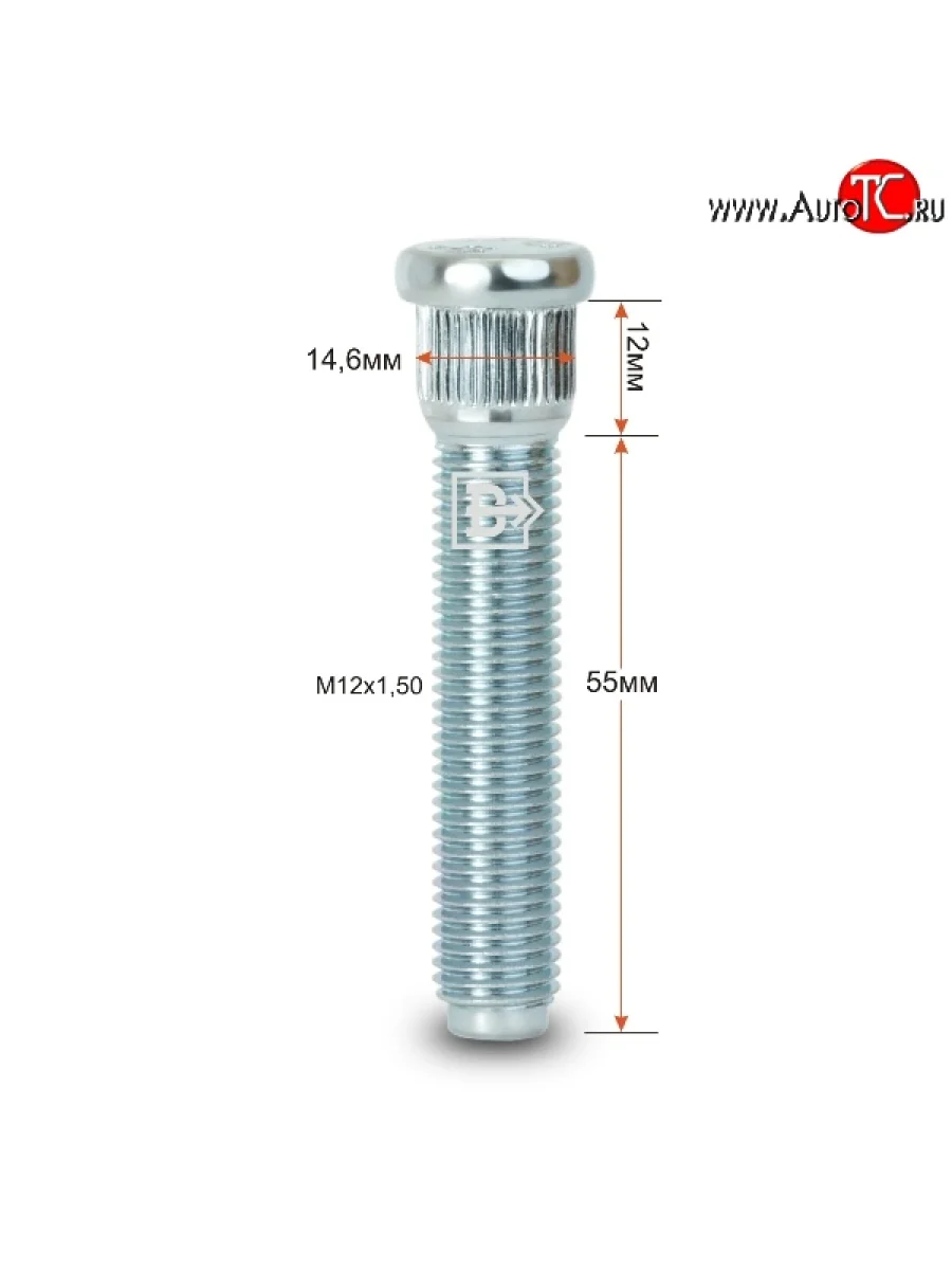 Забивная шпилька 55 мм ступицы Вектор M12 1.5 55 Toyota Venza GV10 рестайлинг (2012-2016)