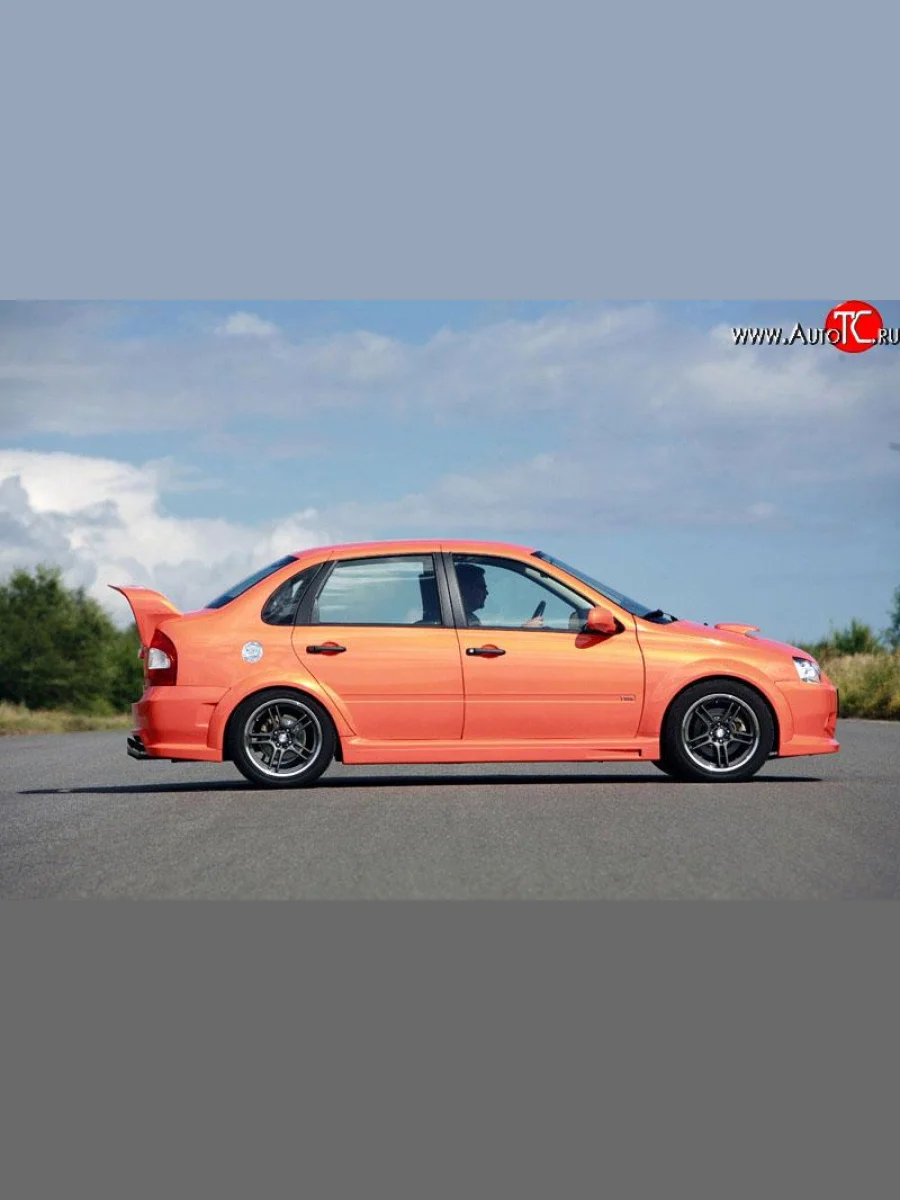 Пороги накладки TMS-GTI Лада ВАЗ Калина 1118 седан (2004-2013) (Неокрашенные)  в Керчи Республика Крым