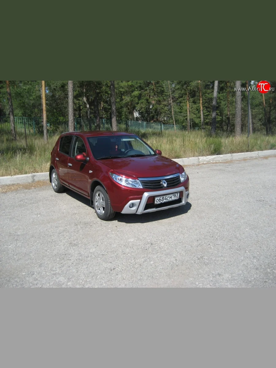Накладки на противотуманные фары на KART RS Renault Sandero 1 (2009-2014) (Тисненный пластик)  в Перми Пермском крае