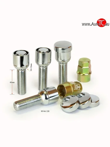 Колёсный болт длиной 40 мм Вектор M14 1.5 40 секретка (комплект) (пос. место: сфера) 