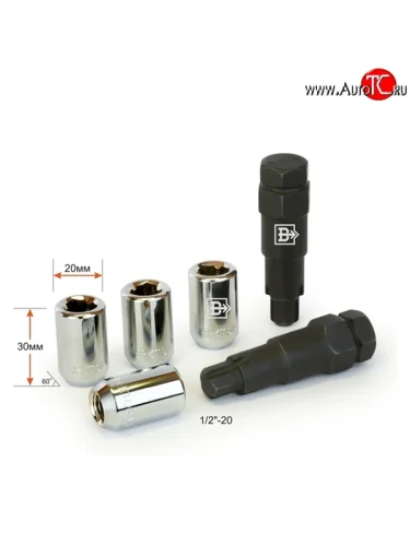 Комплект колёсных гаек секреток Вектор 1/2 дюйм-20 Dodge Nitro (2007-2011) 