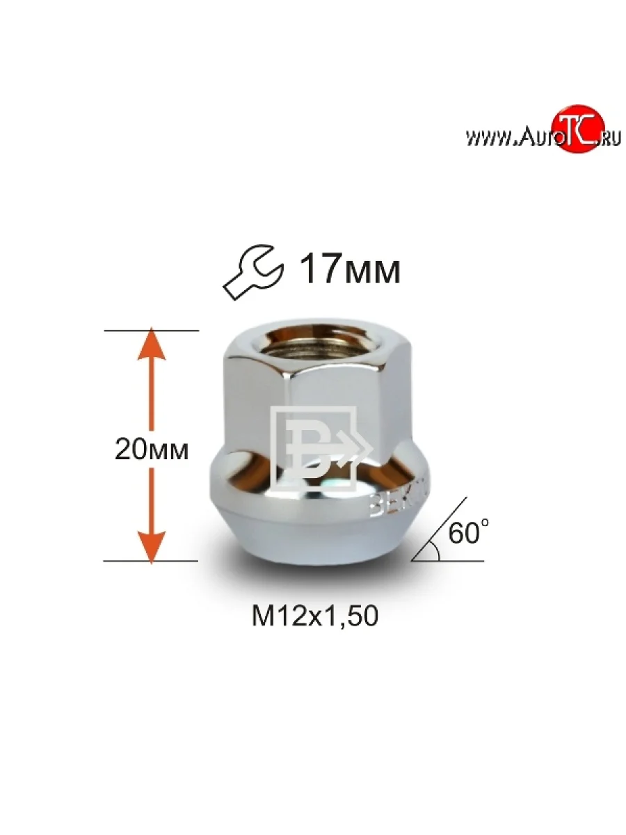 Колёсная гайка Вектор M12 1.5 Mazda Verisa DC (2004-2015)