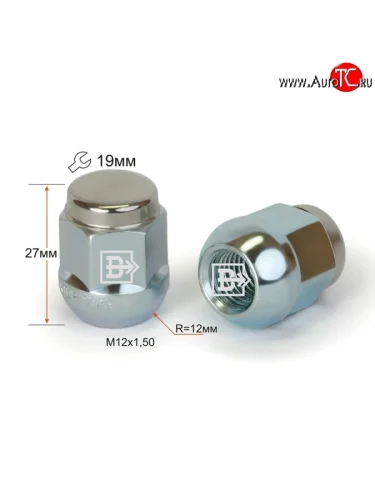 Гайка под гаечный ключ (пос.место: конус) диска колеса Вектор M12x1.5 