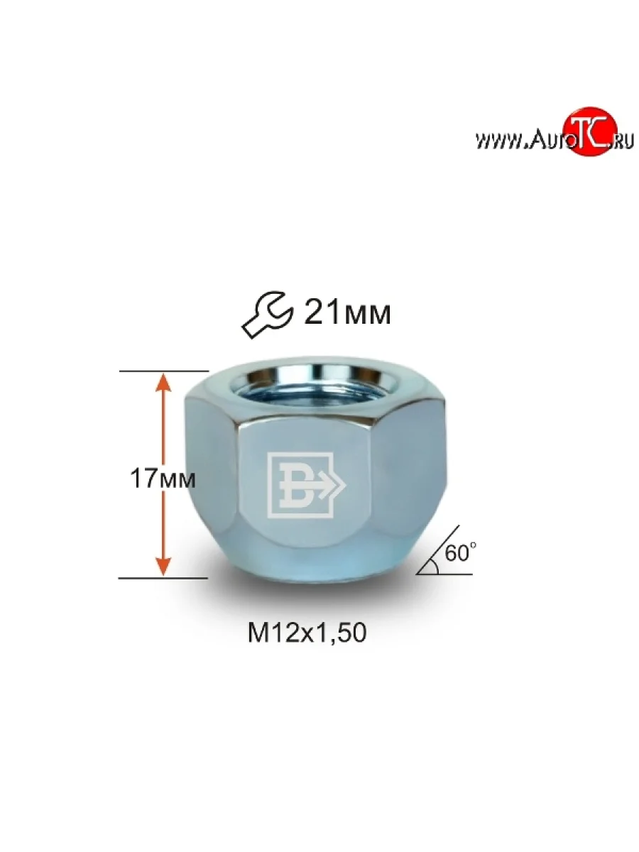 Колёсная гайка Вектор M12 1.5 Toyota Venza GV10 рестайлинг (2012-2016)
