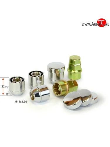 Комплект колёсных гаек секреток Вектор M14 1.5 Audi A4 B7 седан (2004-2008) 