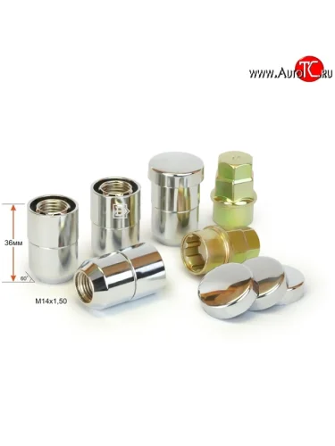 Комплект колёсных гаек секреток Вектор M14 1.5 Audi A4 B7 седан (2004-2008) 