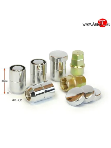Комплект колёсных гаек секреток Вектор M12 1.25 