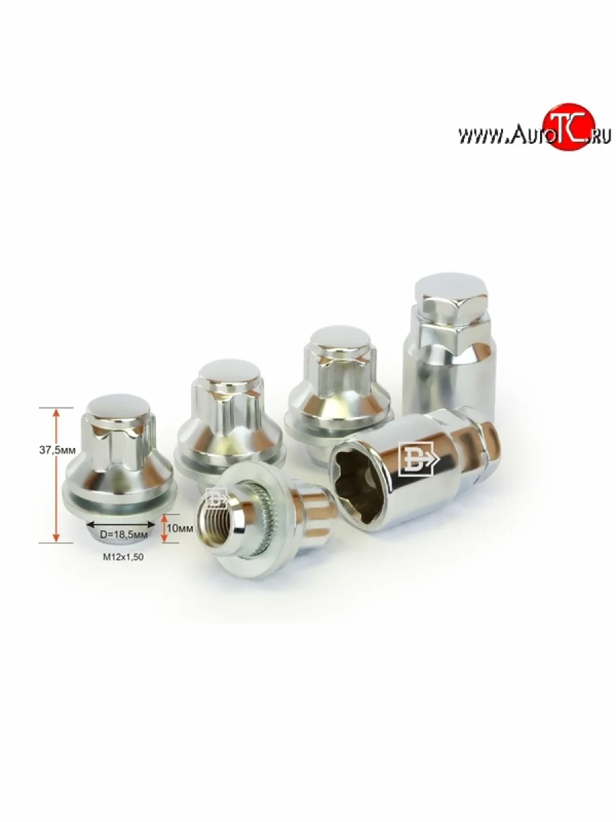 Комплект колёсных гаек (конус) Вектор M12 1.5    в Самаре Самарской области