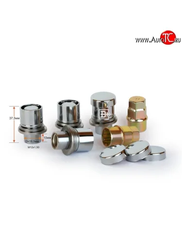 Гайка под гаечный ключ (комплект гаек) (пос.место: прессшайба) диска колеса Вектор M12 1.5 