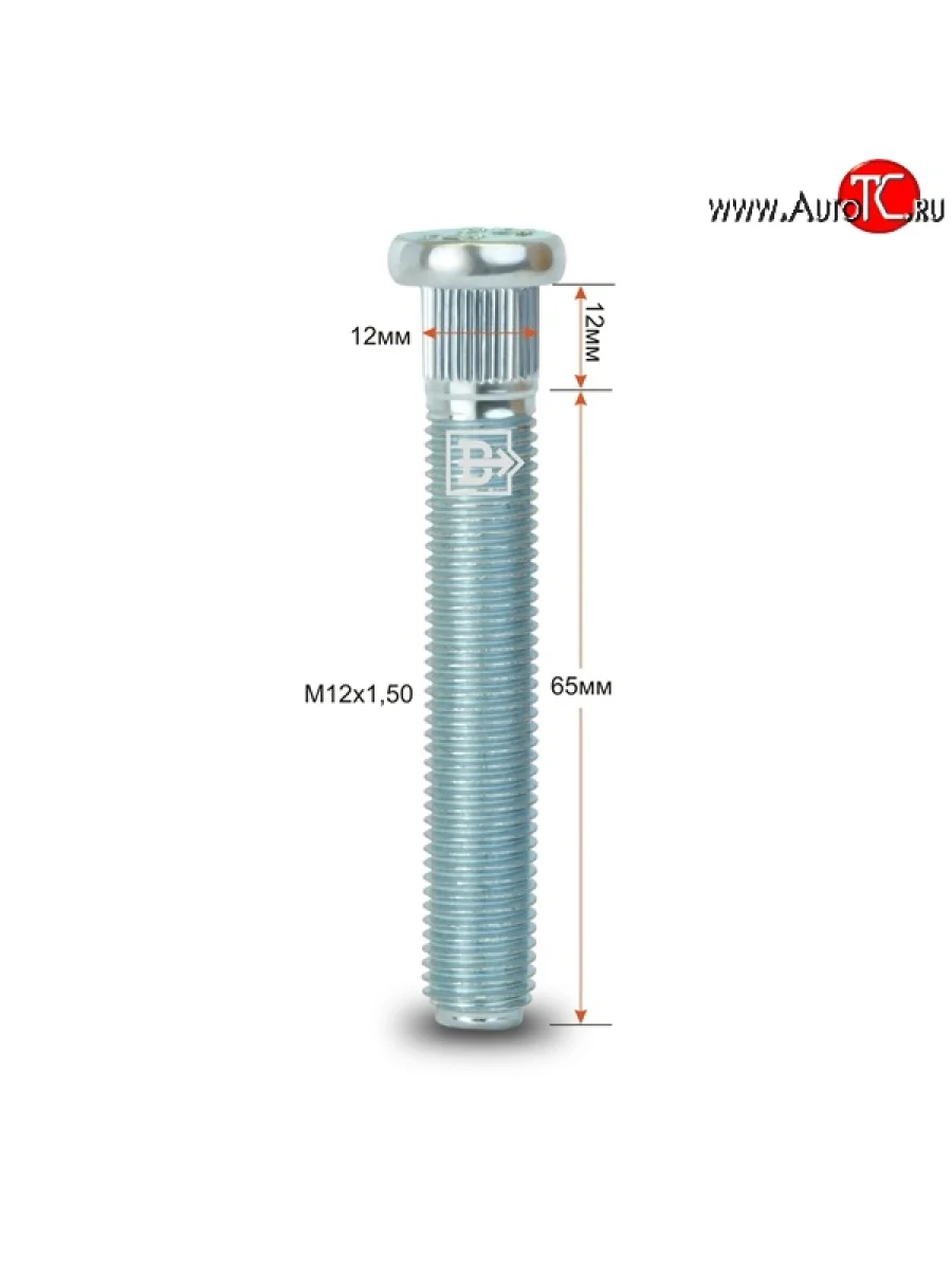 Забивная шпилька 65 мм ступицы Вектор M12 1.5 65 Seat Toledo Mk1 седан (1991-1999)