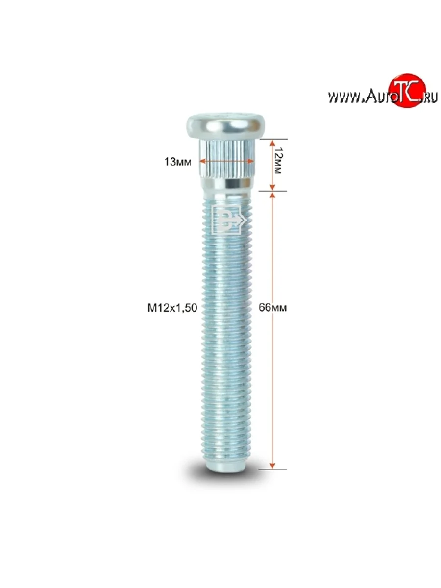 Забивная шпилька 66 мм ступицы Вектор M12 1.5 66 Opel Astra H универсал рестайлинг (2007-2015)