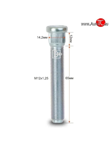 Забивная шпилька 65 мм ступицы Вектор M12 1.25 65 Fiat Seicento 187 хэтчбэк 3 дв. (2000-2005) 