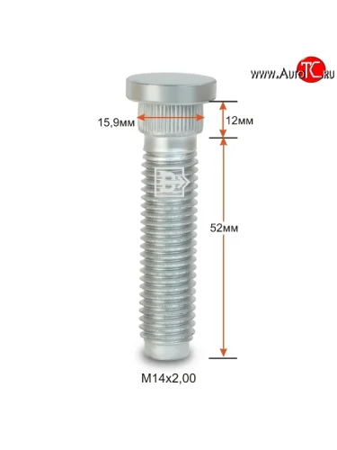 Забивная шпилька 52 мм ступицы Вектор M14 2.0 52 