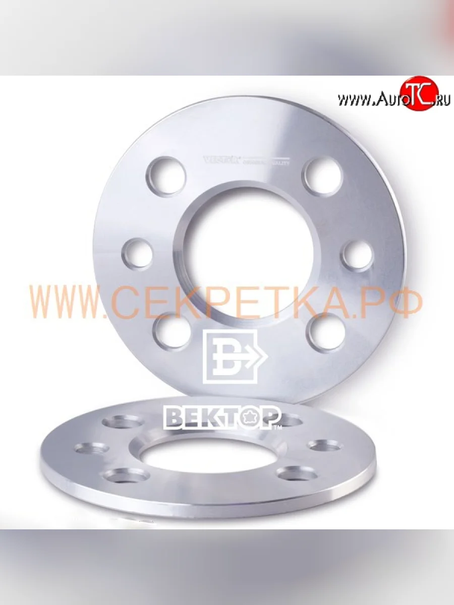 Универсальная проставка 6.0 мм Вектор 6.0 58.6 ВСЕ 4 98.0 Лада ВАЗ 2108 (1984-2003) 4x98.0xDIA58.6xM12x1.25