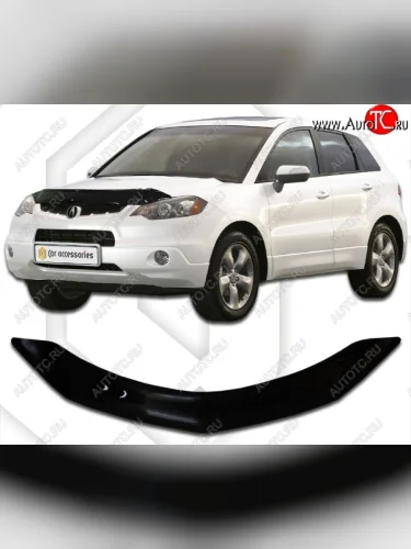 Дефлектор капота CA-Plastic (Classic черный) Acura RDX TB1, TB2 дорестайлинг (2006-2009)