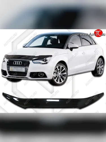 Дефлектор капота CA-Plastic (Classic черный) Audi A1 8X1 хэтчбэк 3 дв. рестайлинг (2014-2018)