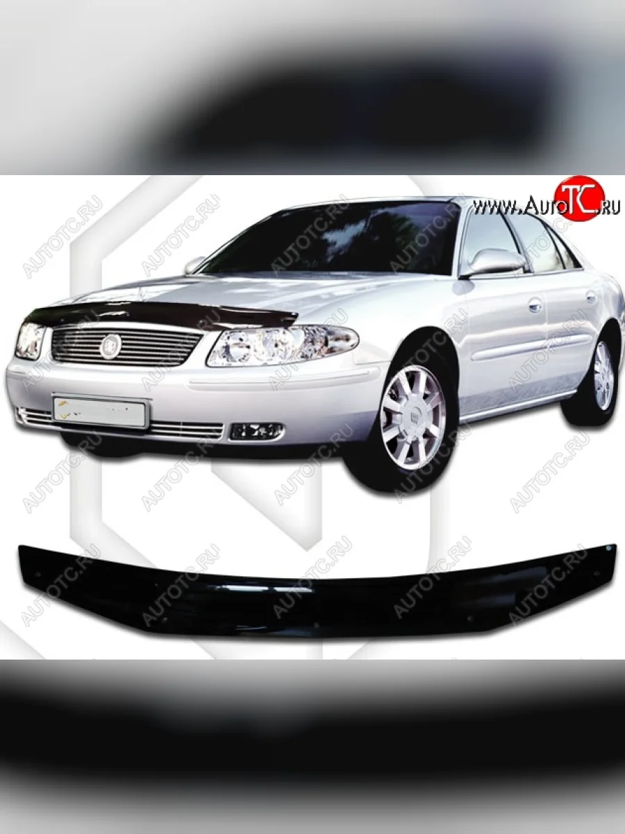 Дефлектор капота CA-Plastic Buick Regal (2005-2008) (Classic черный, Без надписи)  в Воронеже Воронежской области