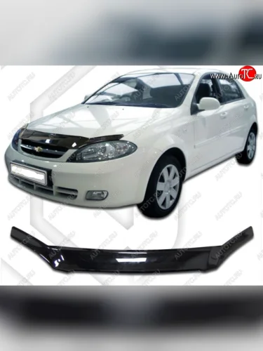 Дефлектор капота CA-Plastic (Classic черный) Chevrolet Lacetti хэтчбек (2002-2013)