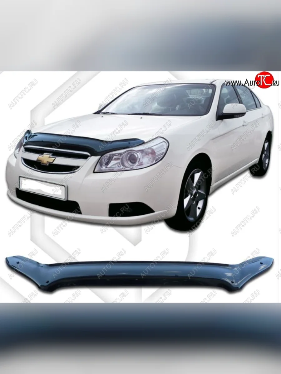 Дефлектор капота CA-Plastic Chevrolet Epica V250 (2006-2012) (Classic черный, Без надписи)  в Керчи Республика Крым