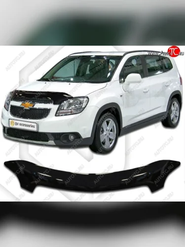 Дефлектор капота CA-Plastic (серия Classic черный) Chevrolet Orlando (2011-2018)