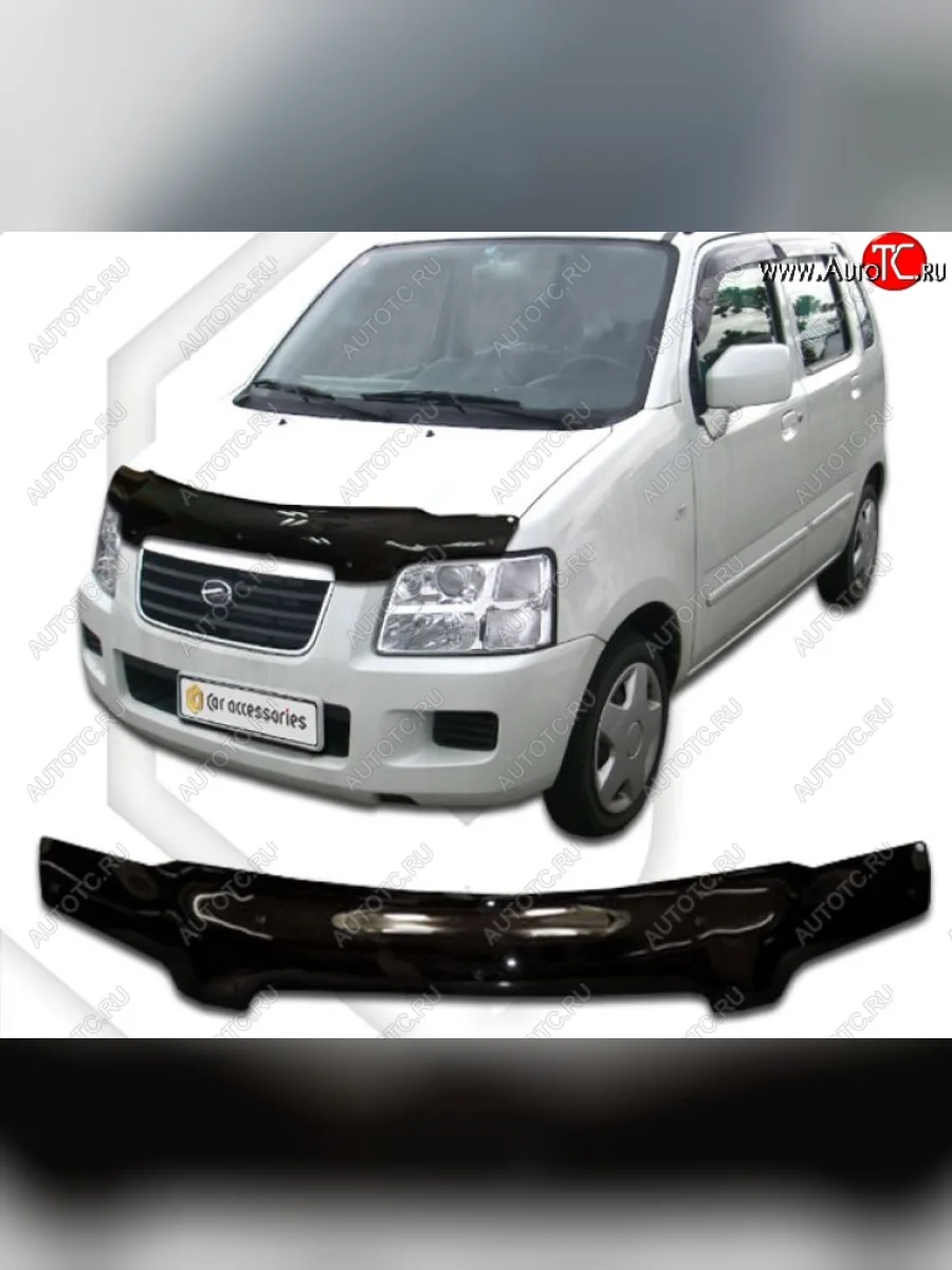 Дефлектор капота CA-Plastic Chevrolet MV (2001-2010) (Classic черный, Без надписи)  в Самаре Самарской области