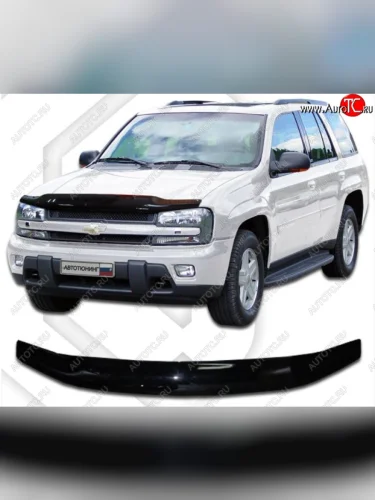 Дефлектор капота CA-Plastic (Classic черный) Chevrolet Trailblazer  GMT360 (2006-2012) рестайлинг