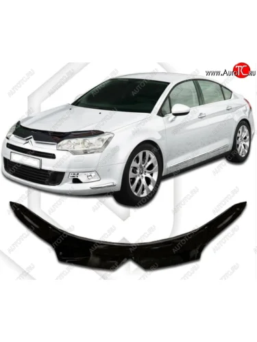 Дефлектор капота CA-Plastic (Classic черный) CITROEN C5 RD дорестайлинг, седан (2008-2017)