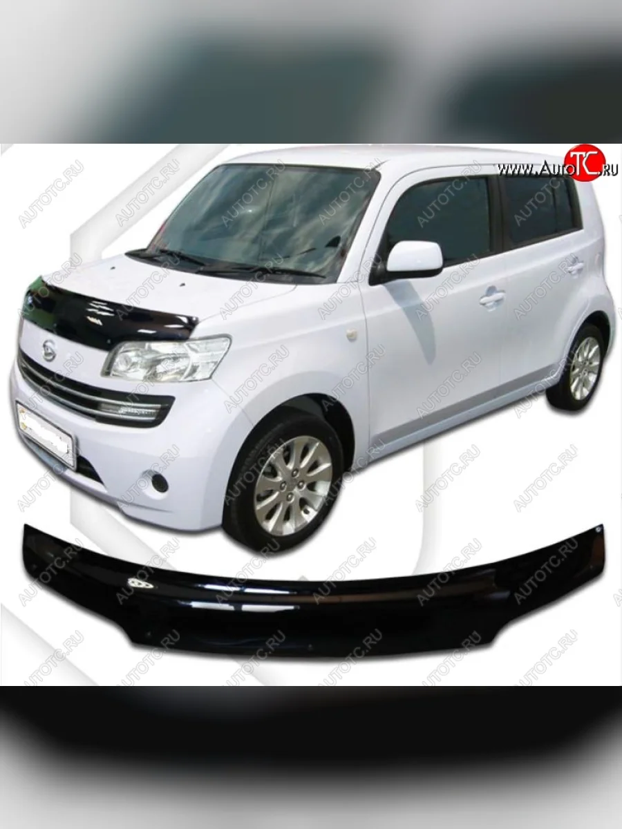 Дефлектор капота (M401S, M402S, M411S) CA-Plastic Daihatsu Coo (2005-2012) (Classic черный, Без надписи)  в Керчи Республика Крым
