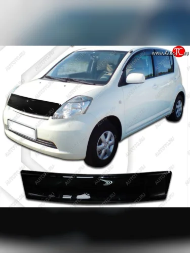 Дефлектор капота CA-Plastic (Classic черный) Daihatsu Boon M300 хэтчбэк 5 дв. рестайлинг (2006-2010)