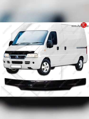Дефлектор капота CA-Plastic (Classic черный) Fiat Ducato 250 (2006-2014)