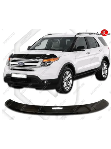Дефлектор капота CA-Plastic (Classic черный) Ford Explorer U502 дорестайлинг (2010-2016)