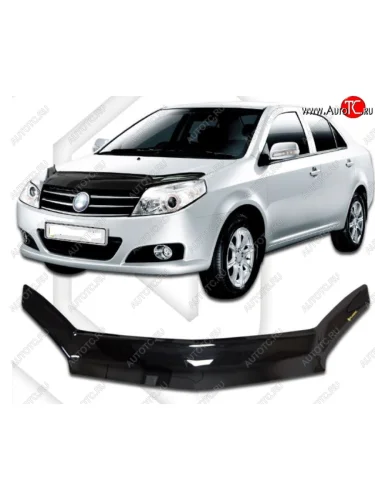 Дефлектор капота CA-Plastic (Classic черный) Geely MK (2006-2015)