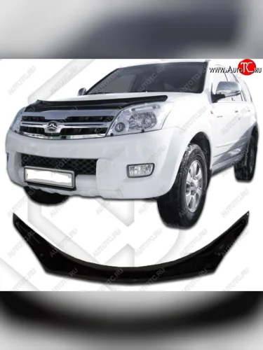 Дефлектор капота CA-Plastic (Classic черный) Great Wall Hover  1-ый рестайлинг (2010-2014)