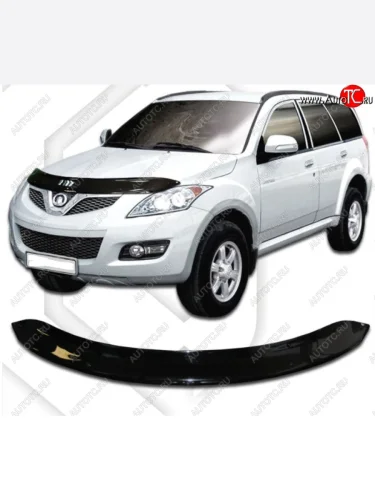 Дефлектор капота CA-Plastic (Classic черный) Great Wall Hover H5 (2010-2017)