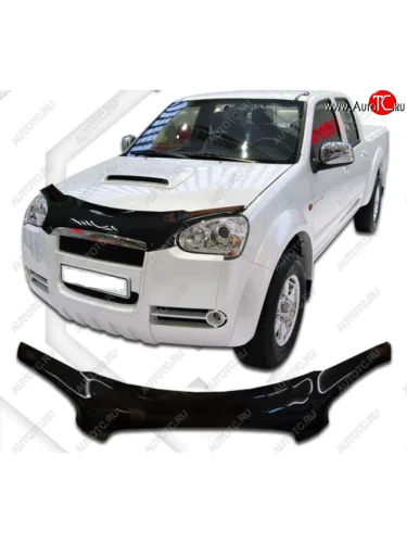 Дефлектор капота CA-Plastic exclusive (Classic черный) Great Wall Wingle 3 (2005-2011)