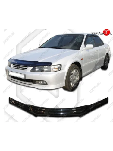 Дефлектор капота (CL1,CL3, CF3-CF5) CA-Plastic (Classic черный) Honda Accord 6 CF седан дорестайлинг (1997-2000)