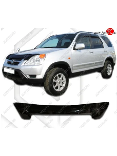 Дефлектор капота CA-Plastic (Classic черный) Honda CR-V RD4,RD5,RD6,RD7,RD9  рестайлинг (2004-2006)