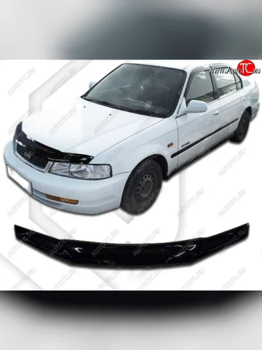 Дефлектор капота (MB3, MB4, MB5) CA-Plastic (Classic черный) Honda Domani  MB (1997-2000)