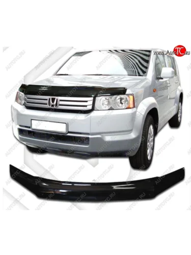 Дефлектор капота RT2 CA-Plastic (Classic черный) Honda Crossroad  дорестайлинг (2008-2010)
