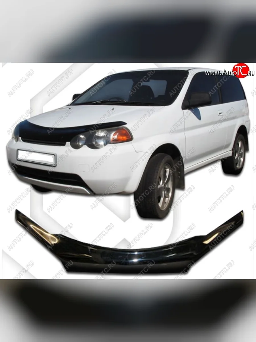 Дефлектор капота CA-Plastic Honda HR-V GH1,GH2 дорестайлинг 3 дв. (1998-2001) (Classic черный, Без надписи)  в Самаре Самарской области